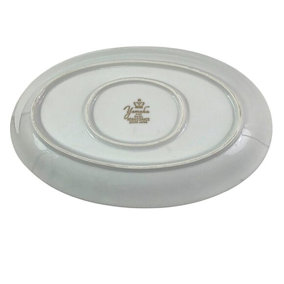 Yamaka Japan Fine China Renaissance Gravy Boat with Attached Under Plate - Picture 5 of 17